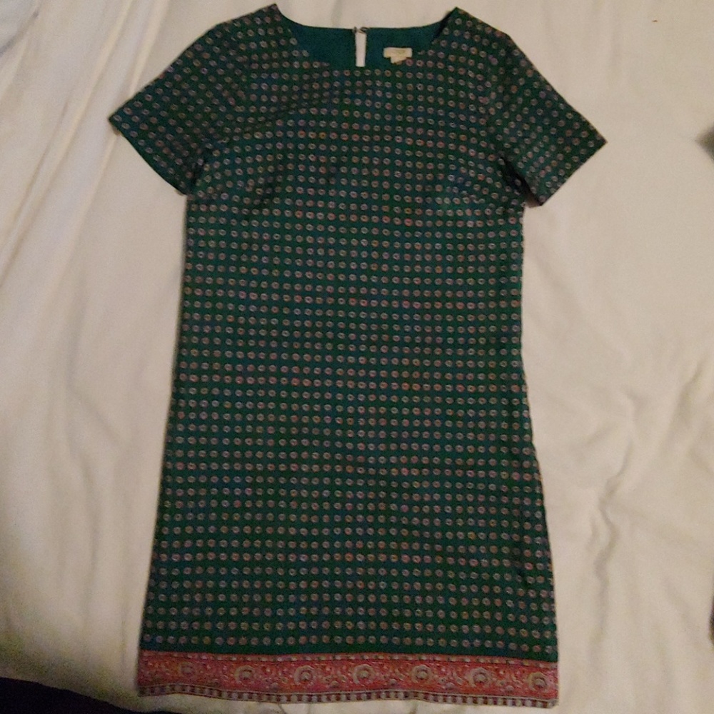 J Crew paisley shift dress